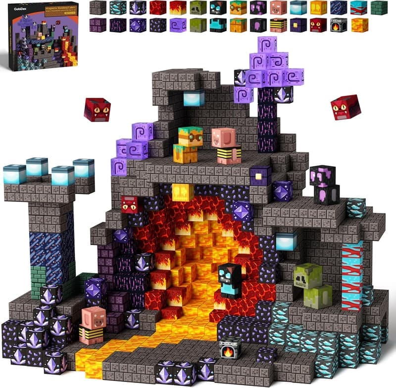 Magnetic Building Blocks Set - STEM Sensory Gift for Kids