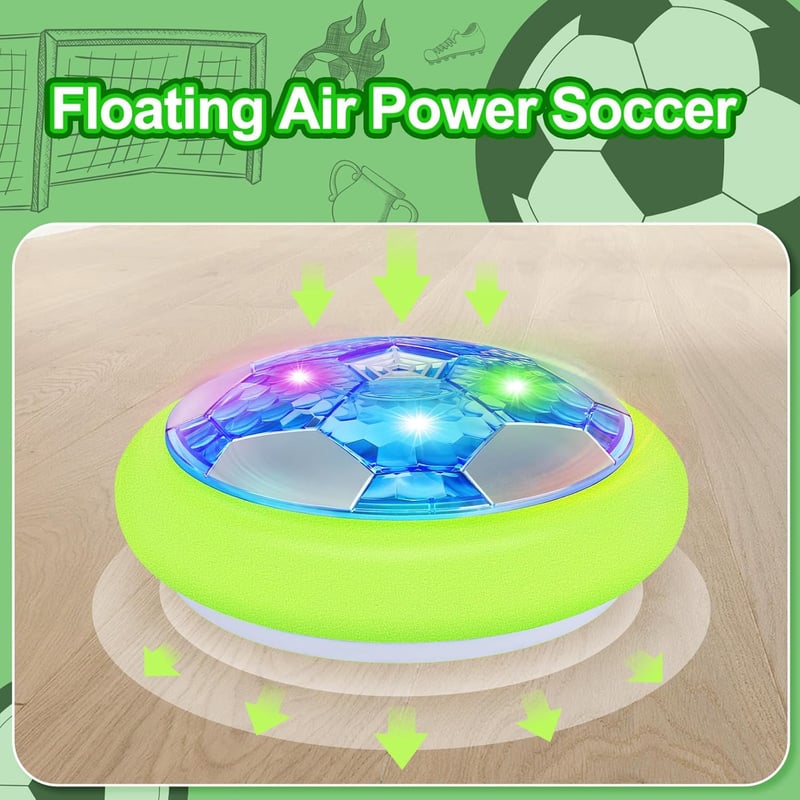 Rechargeable Hover Soccer Ball with Goals - Indoor Toy for Kids 4-12