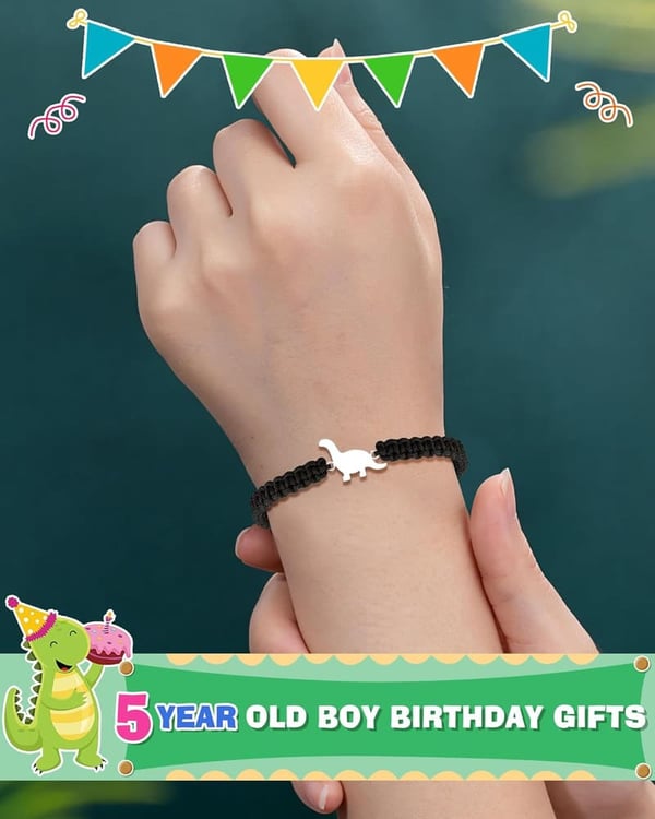 Dinosaur Bracelet for 3-5 Year Old Boys - Birthday Gift