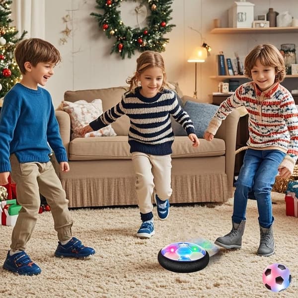 LED Hover Soccer Ball with Soft Foam Bumper for Kids