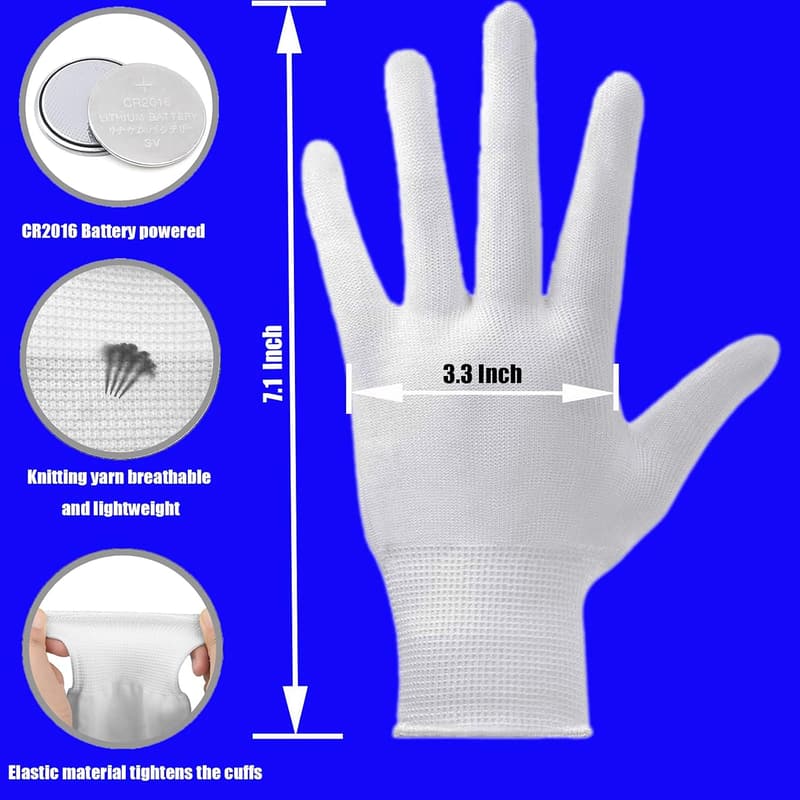 Light-Up LED Gloves for Kids - 5 Colors, 6 Modes, Halloween