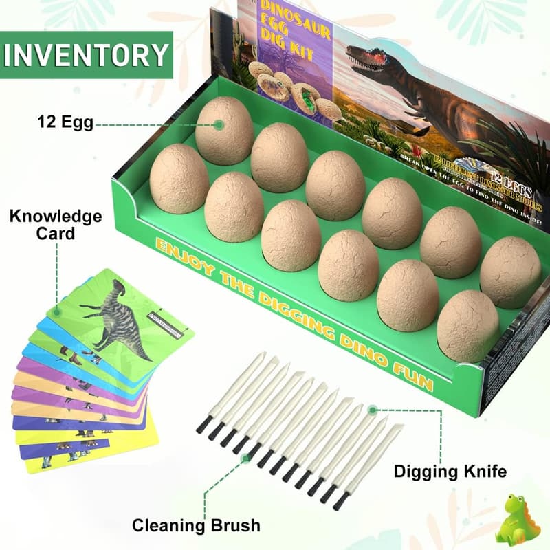 Easter Dinosaur Eggs Excavation Kit - STEM Toy for Kids