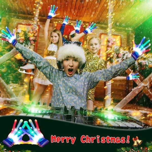 Rainbow LED Gloves for Kids - Perfect Birthday Party Favors