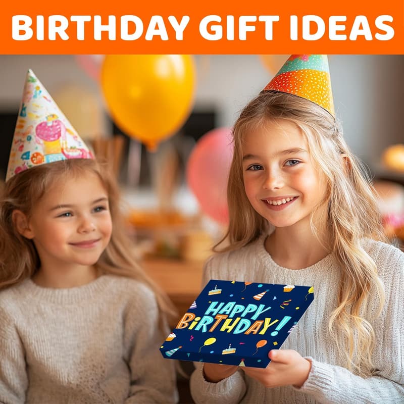 Birthday Gift Box - Socks for Kids Age 3-12 with Greeting Card