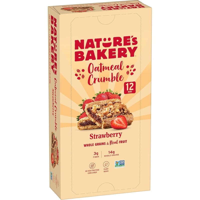 Vegan Strawberry Oatmeal Crumble Bars - 12 Twin Packs