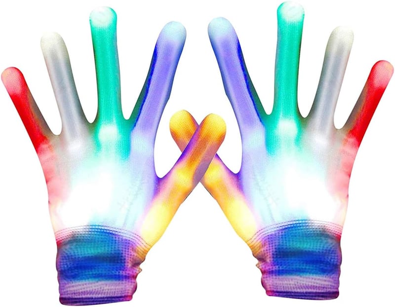 LED Flashing Gloves for Kids - Halloween & Birthday Party Favor