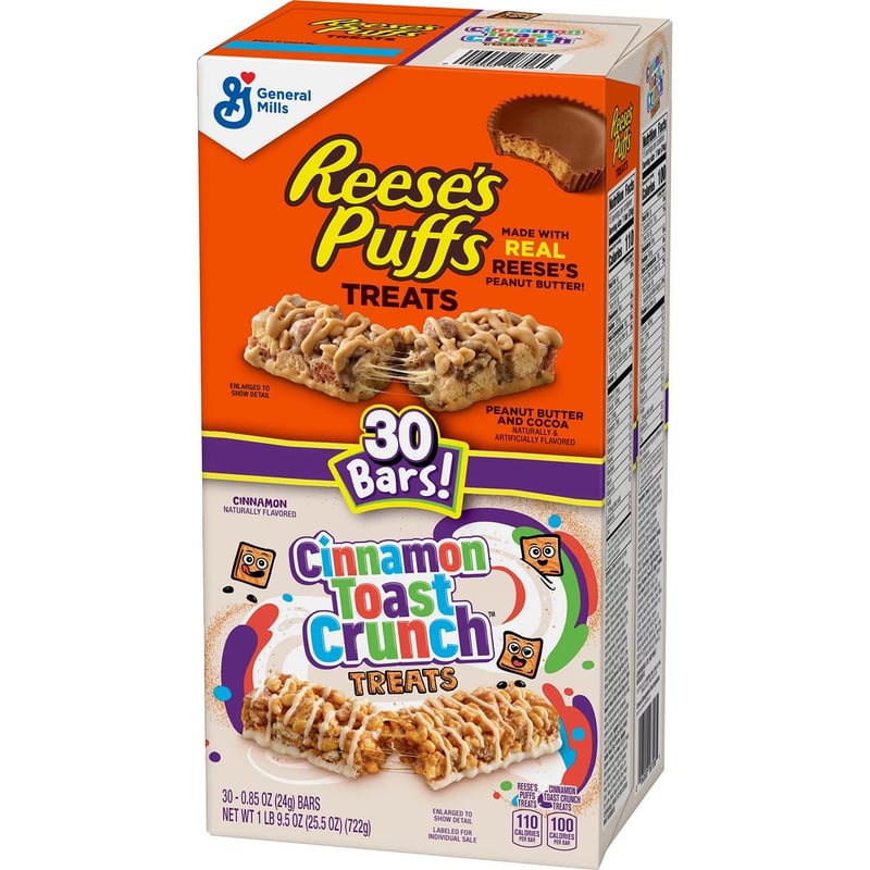 Cereal Bar Treats - Reese's Puffs & Cinnamon Toast Crunch (30 ct.)