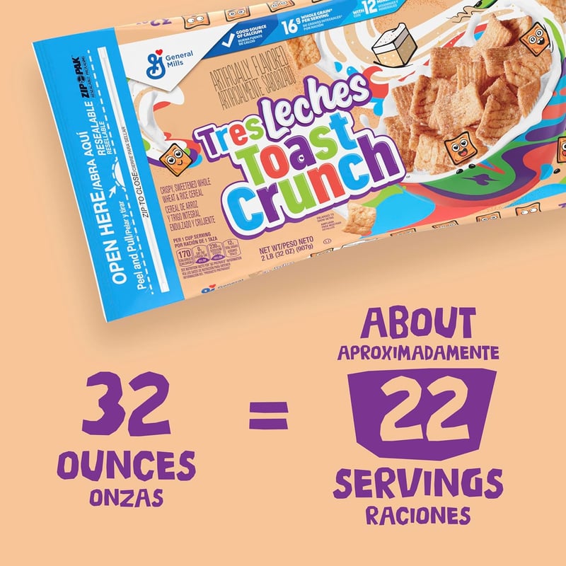 Tres Leches Toast Crunch Cinnamon Cereal, 32 oz (Pack of 2)