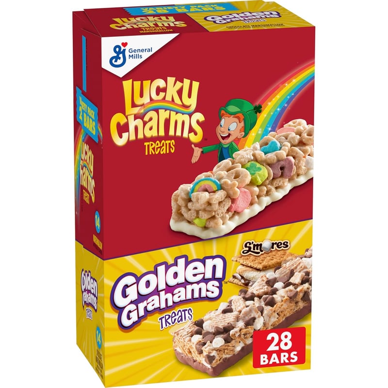Lucky Charms Breakfast Cereal Treat Bars Variety Pack, 28 ct