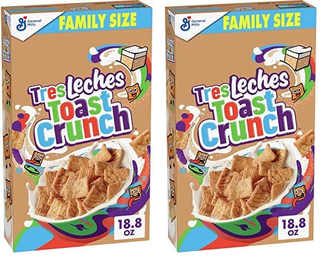 Tres Leches Toast Crunch Breakfast Cereal, Family Size (Pack of 2)