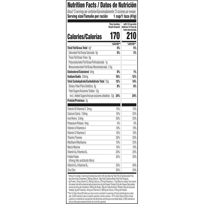 Tres Leches Toast Crunch Breakfast Cereal, Family Size (Pack of 2)