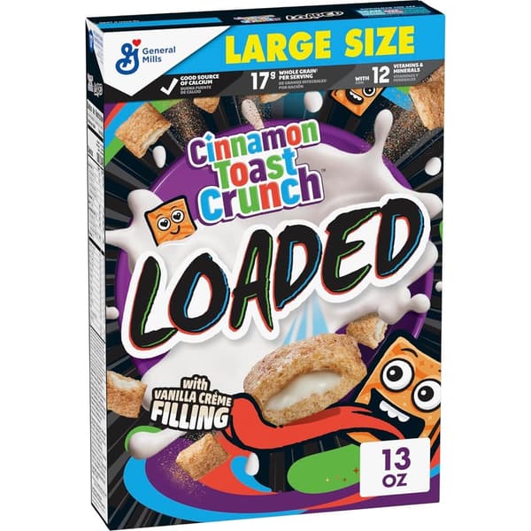 Cinnamon Toast Crunch Loaded Cereal, 13 oz Whole Grain Cereal
