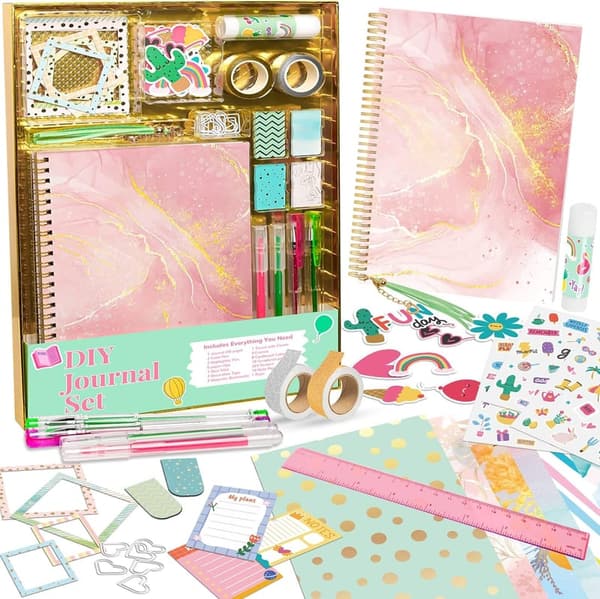 Personalized DIY Journal Set for Tween Girls Ages 8-13