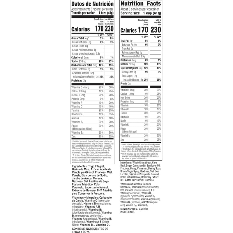 Cinnagraham Toast Crunch Whole Grain Cereal, 12 oz