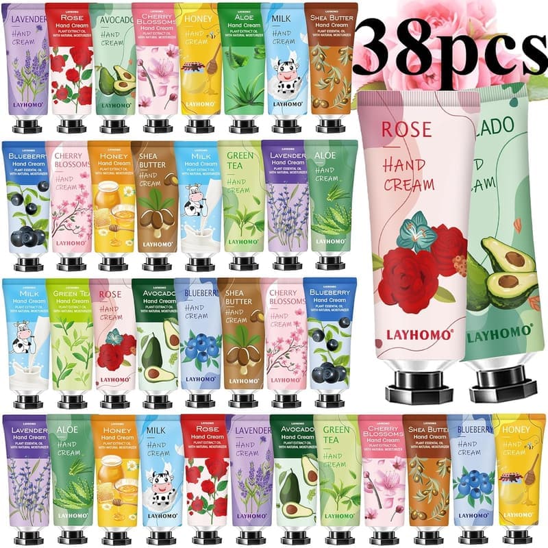 Mother's Day Hand Cream Set - 38 Mini Natural Lotion Gifts for Women