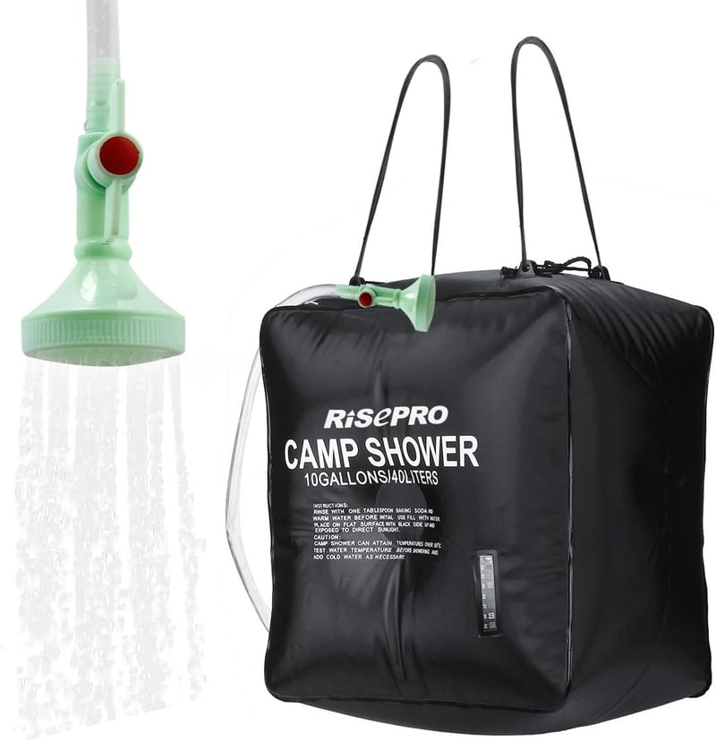 Solar Shower Bag - 10 Gallons Portable Camping Shower