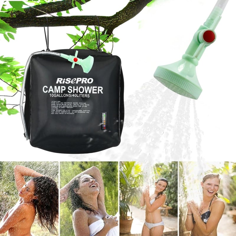 Solar Shower Bag - 10 Gallons Portable Camping Shower