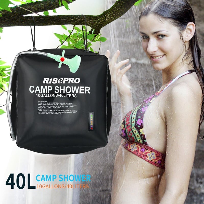 Solar Shower Bag - 10 Gallons Portable Camping Shower