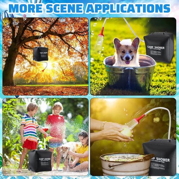 Portable Solar Camping Shower Bag - 10 Gallon (40L) for Outdoor Use