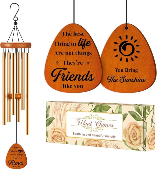 Friendship Wind Chimes for Women – Best Friend Birthday Gift