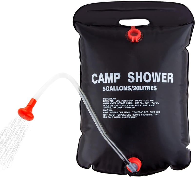 Portable Solar Camping Shower Bag - 5 Gallon for Outdoor Use