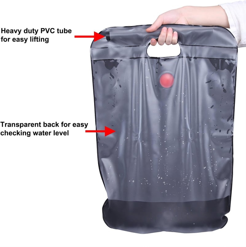 Portable Solar Camping Shower Bag - 5 Gallon for Outdoor Use