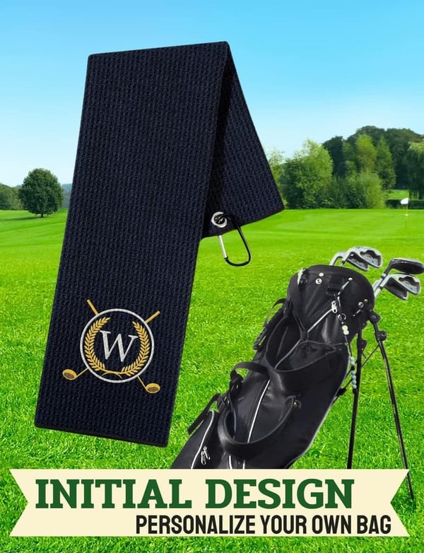 National Golf Day Monogrammed Golf Towel - Microfiber, 16