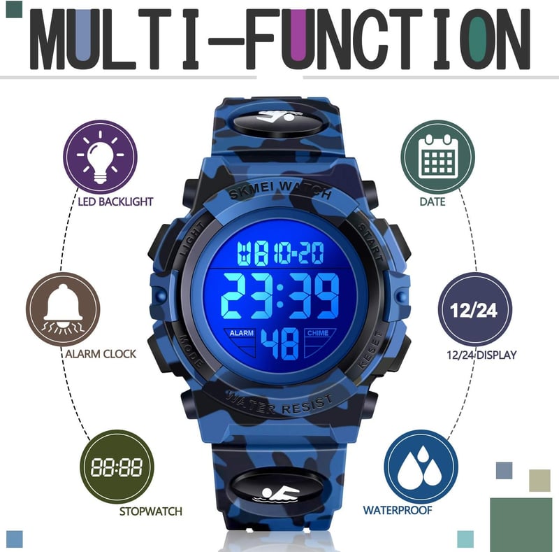 Children's Digital Sport Watch - Perfect Gift for Kids
