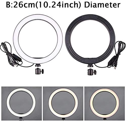 Dimmable 10'' Ring Light with 3 Modes & 10 Brightness Levels
