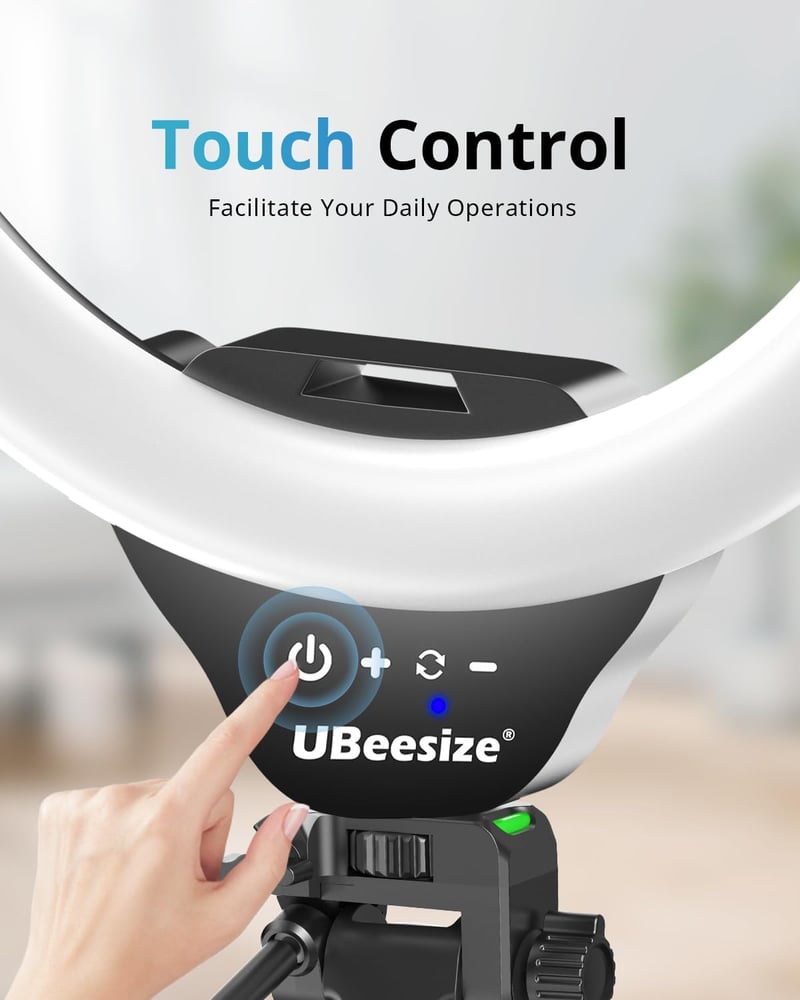 12'' RGB Selfie Ring Light with 62'' Tripod for Live Streaming