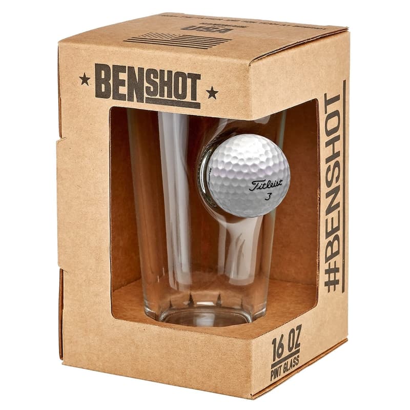 16oz Golf Ball Pint Glass - Made in the USA