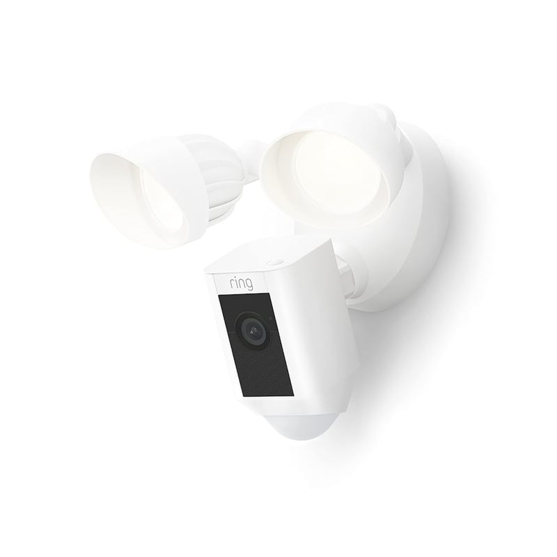 Ring Floodlight Cam Wired Plus - Motion-Activated 1080p HD Video, White