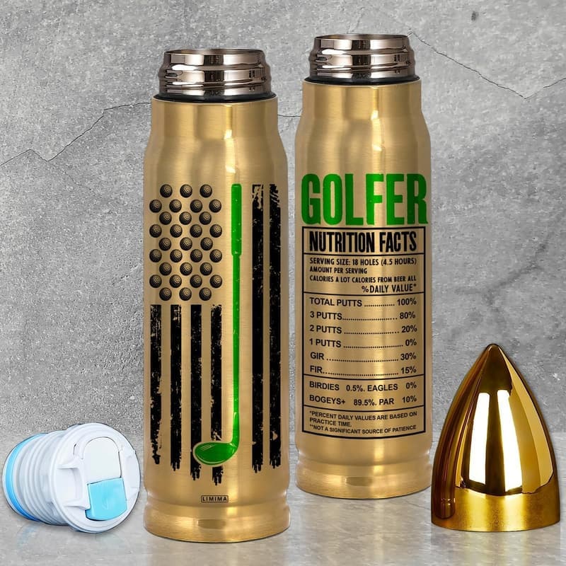 Golf Gifts for Men: Funny Facts Tumbler for Golf Lovers