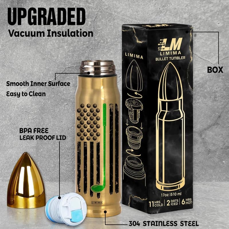 Golf Gifts for Men: Funny Facts Tumbler for Golf Lovers