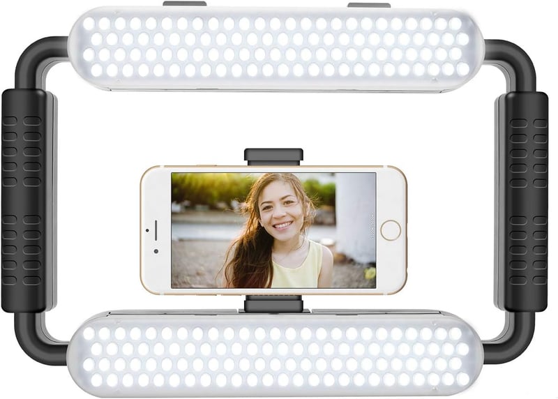 LED Ring Light & Video Stabilizer for Smartphone and Makeup
