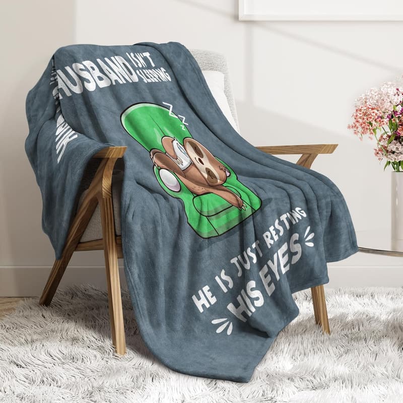 Funny Sloth Blanket for Husband - Perfect Birthday & Father's Day Gift