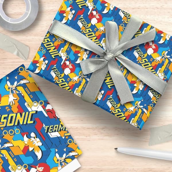 Sonic the Hedgehog Wrapping Paper – Recyclable 2-Sheet Set