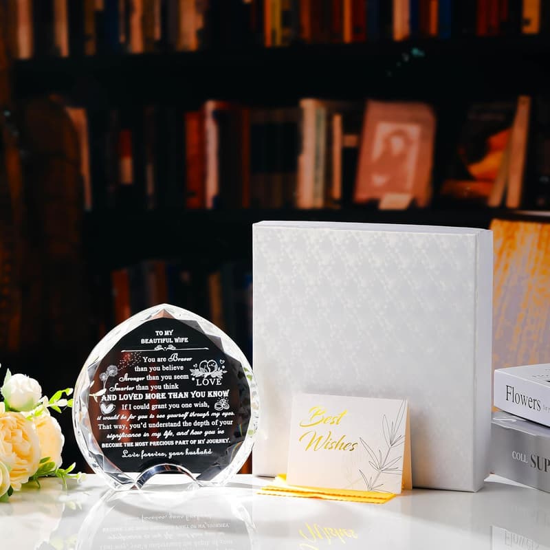 Unique Personalized Crystal Gift for Wife - Birthday/Anniversary