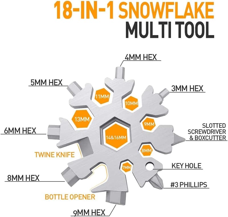 Father's Day 18-in-1 Snowflake Multitool - Unique Gift for Men