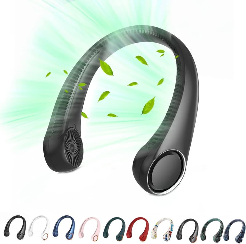 Wearable 360° Bladeless Neck Fan - Rechargeable Birthday Gift