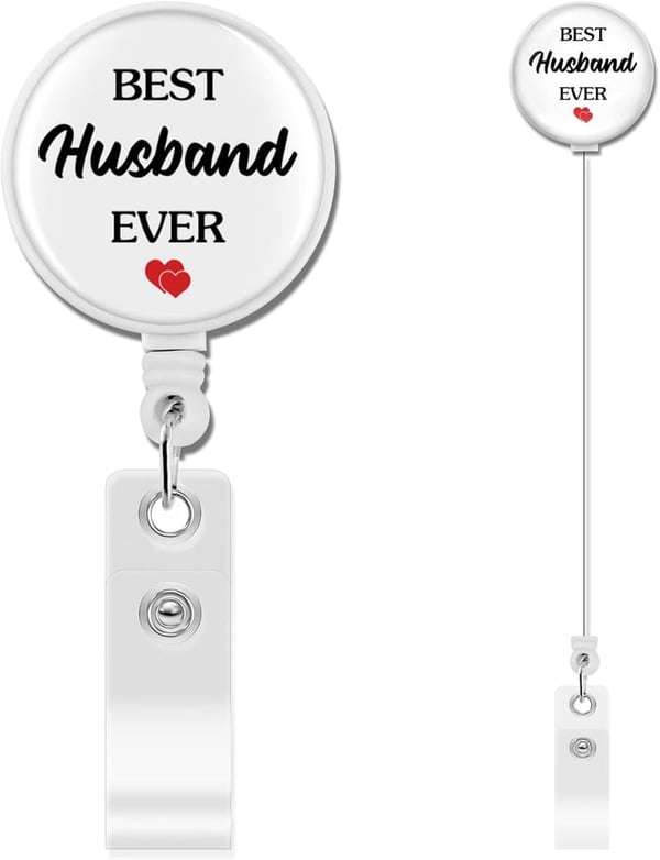 Husband Birthday Gift - Unique Retractable Badge Holder