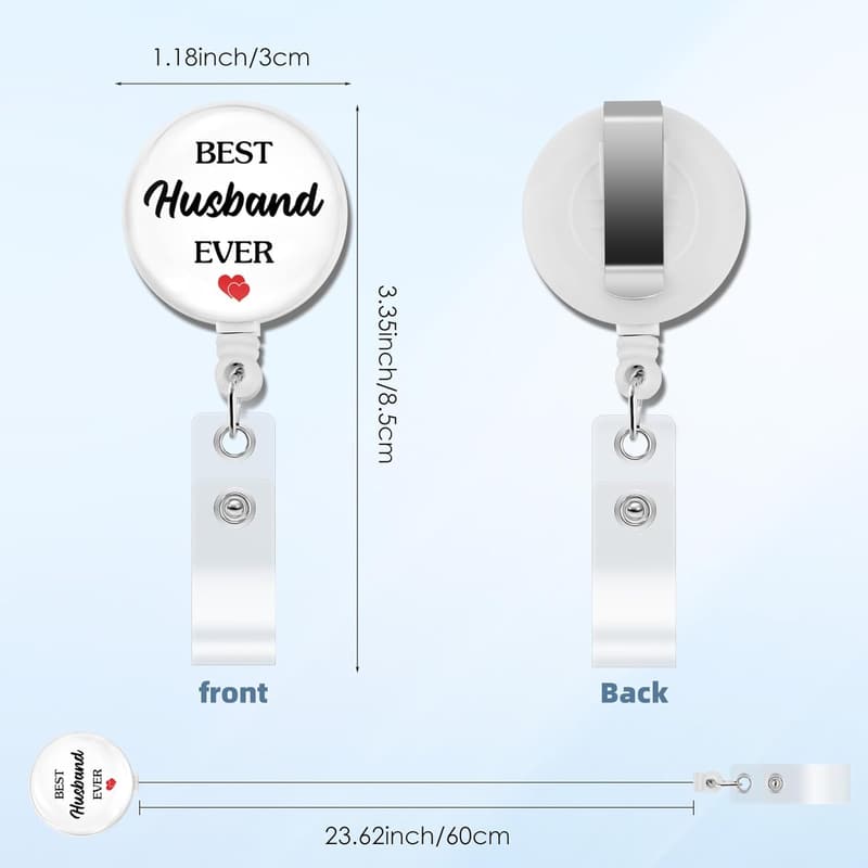 Husband Birthday Gift - Unique Retractable Badge Holder
