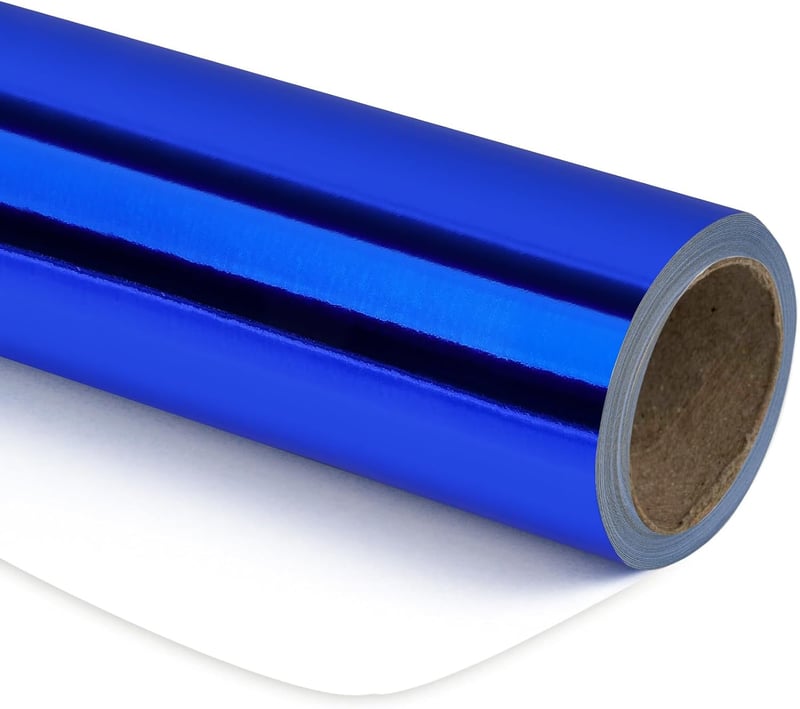 Royal Blue Metallic Wrapping Paper for Weddings & Birthdays