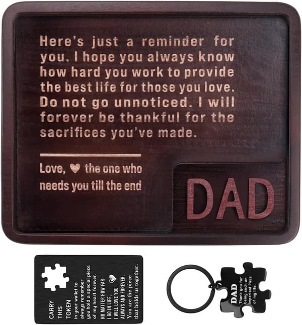 Unique Wooden Tray for Father's Day - Gift for Dad
