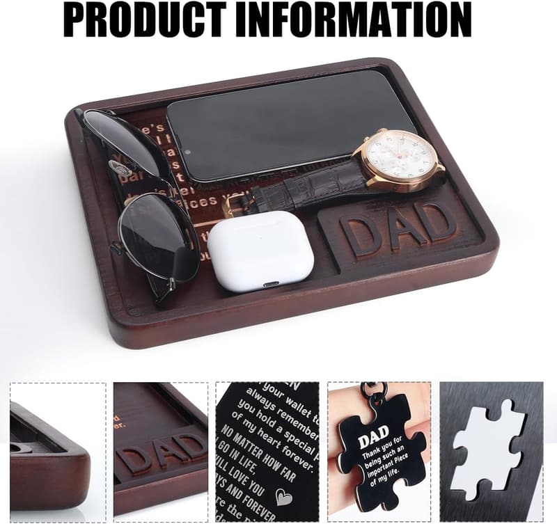 Unique Wooden Tray for Father's Day - Gift for Dad