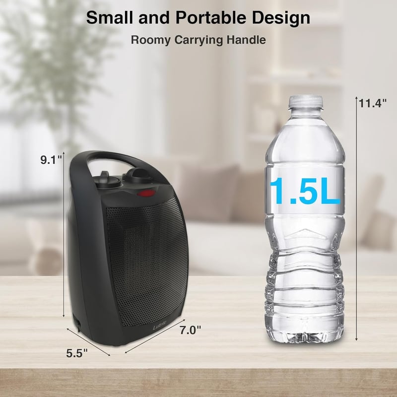 1500W Portable Ceramic Space Heater for Indoor Use
