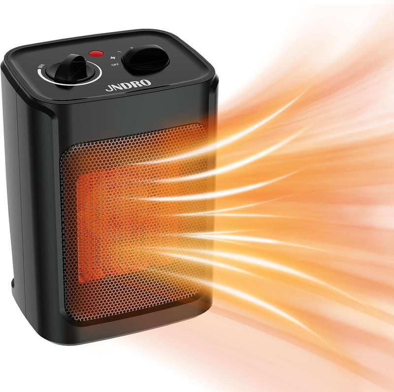 Portable Electric Space Heater - 1500W/750W Mini Ceramic for Indoor Use