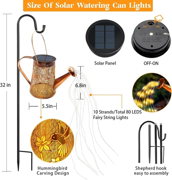 Hummingbird Solar Lanterns - Perfect Outdoor Gift for Mom