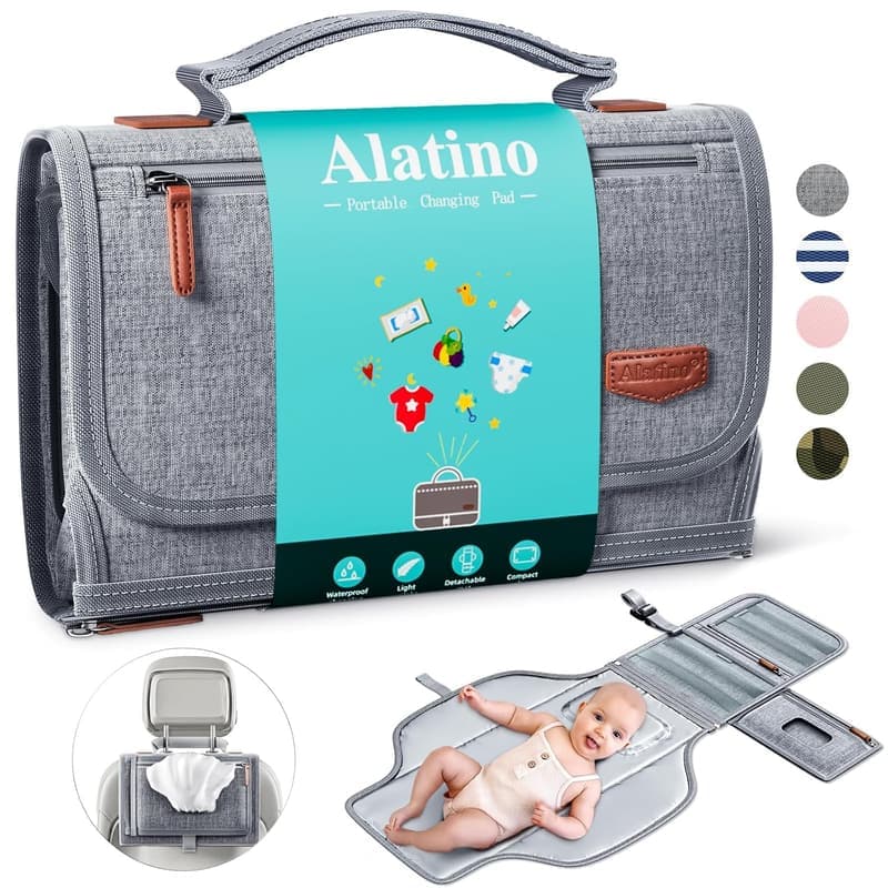 Portable Travel Diaper Changing Pad with Wipes Pocket