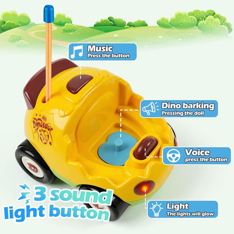 Dinosaur Remote Control Car Toys - Perfect Birthday Gift for Toddlers